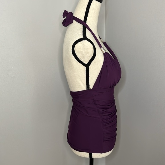 Calvin Klein Purple Swim Top Sz S (NWT) - Picture 2 of 7